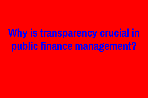 Why is transparency crucial in public finance management?