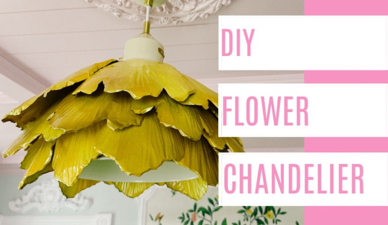 DIY Flower Chandelier – at home with Ashley