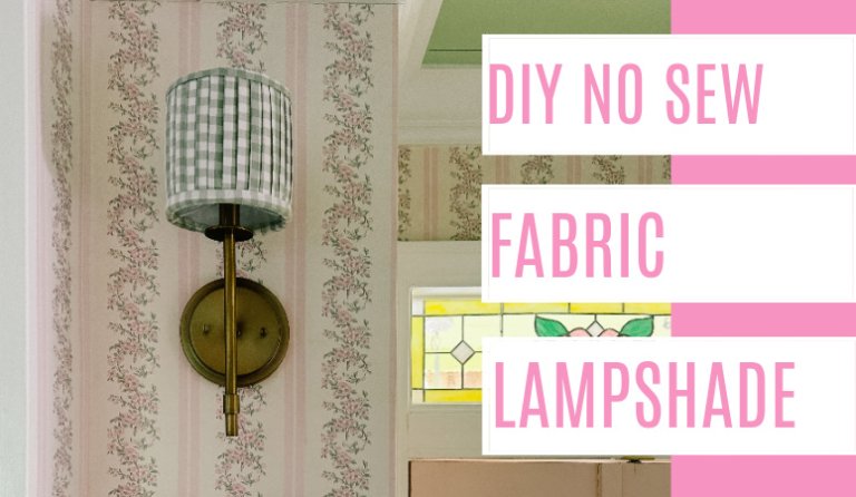 DIY No-Sew Fabric Lampshade – at home with Ashley