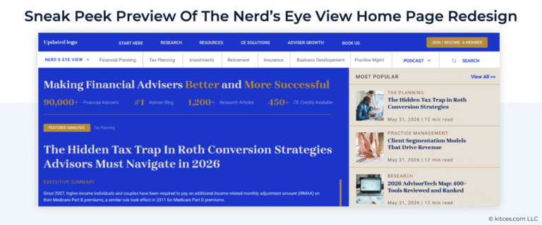 Introducing New CE-Eligible Podcast And Level Up Case-Study Training For New Advisors, And the State Of The (Nerd’s Eye View) Blog