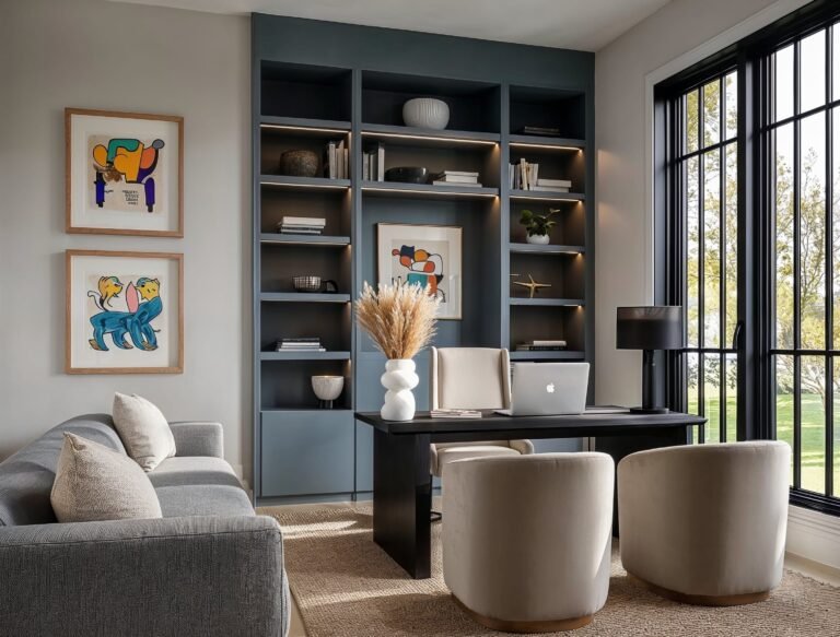 Before & After: Timeless Modern Home Office Design