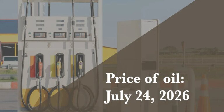 Current price of oil as of July 24, 2026