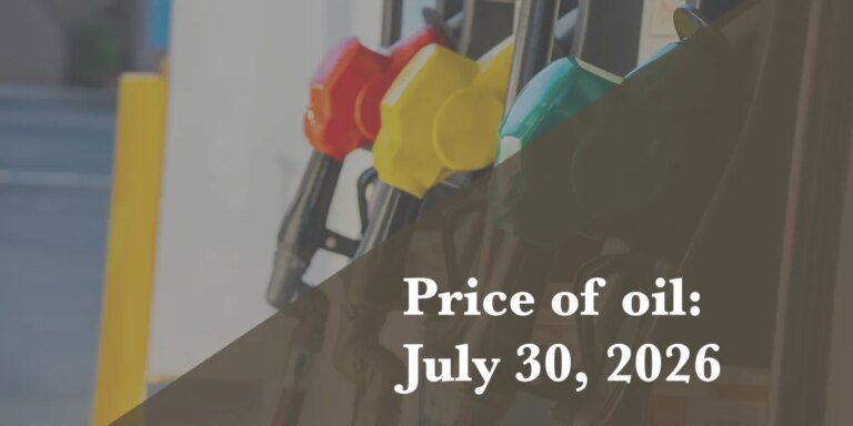 Current price of oil as of July 30, 2026