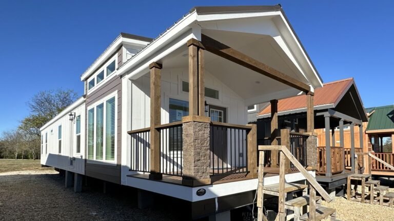Sarasota Tiny House Packs in Porch, Fireplace & Kitchen Island