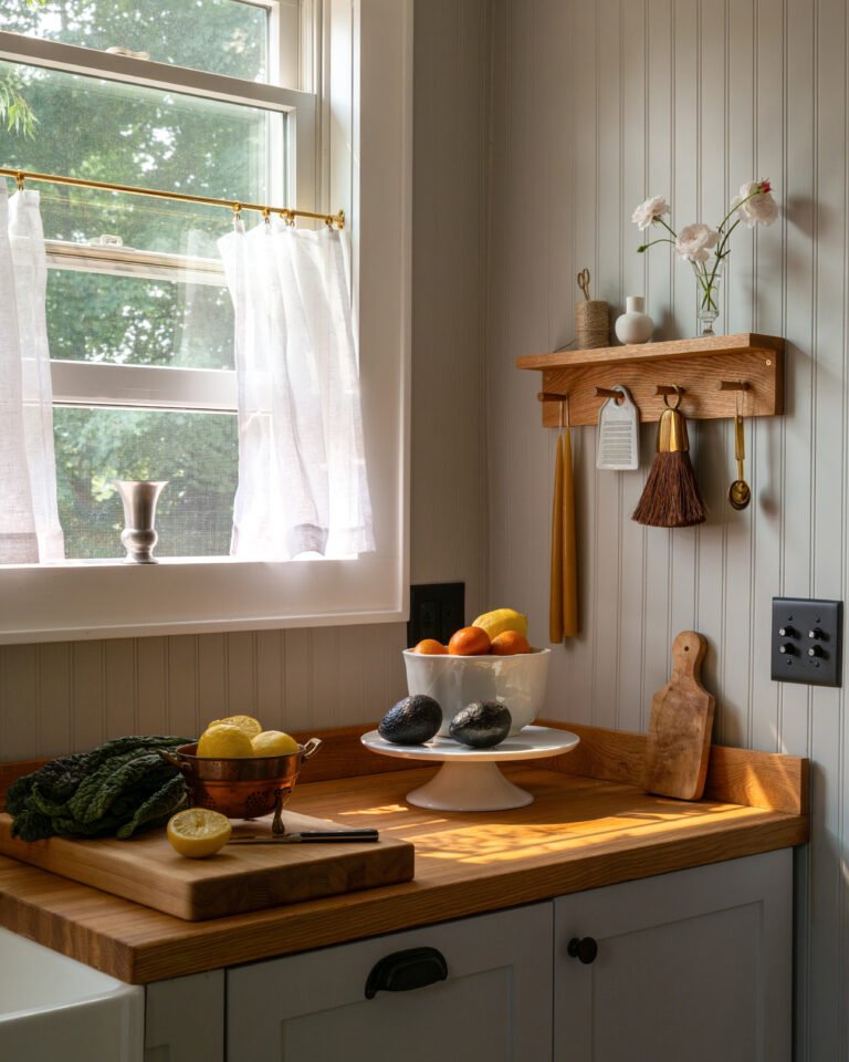 Shaker (Ish) Peg Rails in an Upstate Kitchen