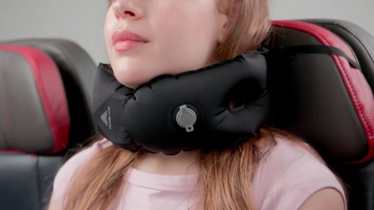 Inflatable Neck Pillow Offers 360-Degree Support in Egg-Sized Design