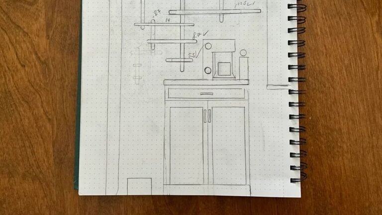 A Woodworker Sketched a Coffee Station on Paper, Then Built the Whole Thing From Maple