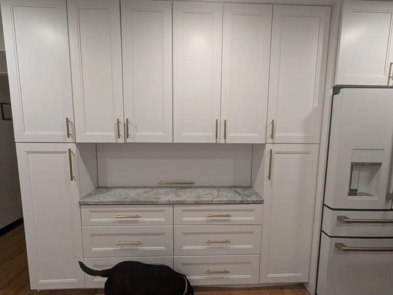 An Entire 60-Inch Countertop Is Hidden Behind These Kitchen Cabinets