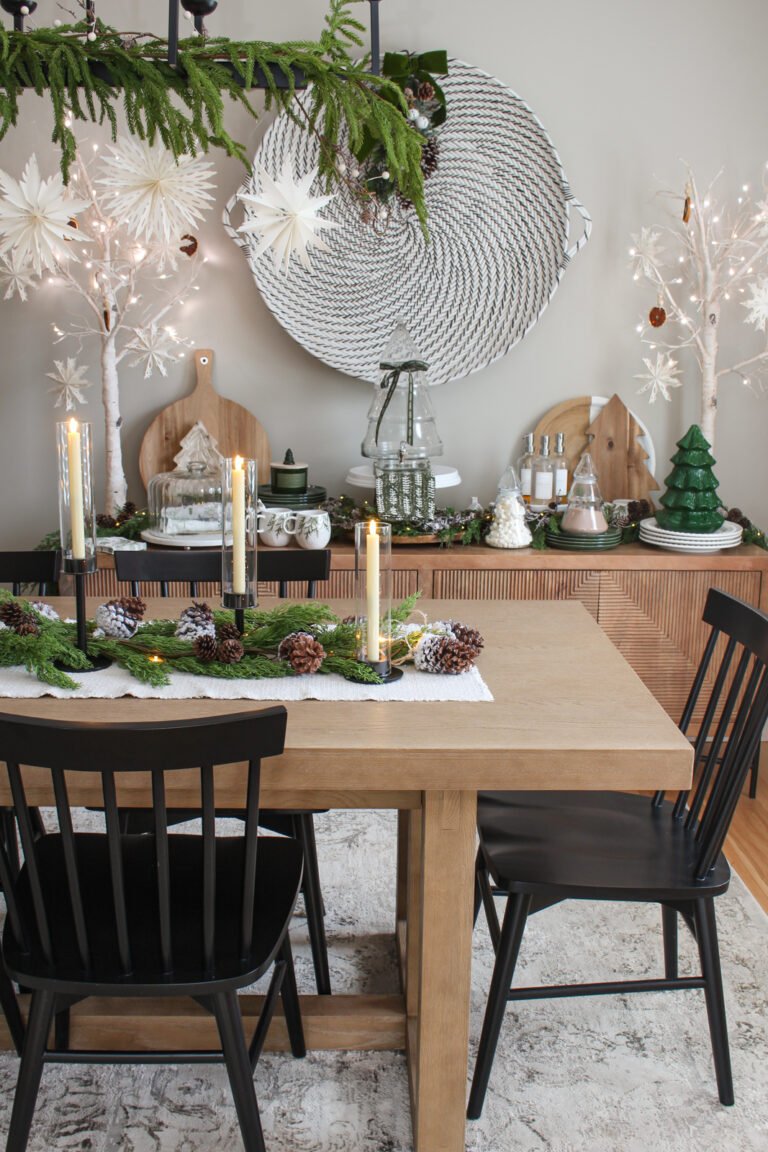 Cozy Winter Woodland Christmas Dining Room