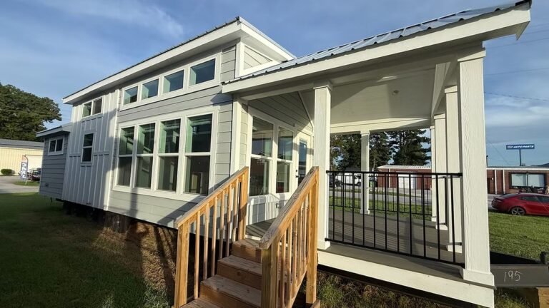 Coldwater Tiny House has Porch, Bedroom with Walk-in Closet