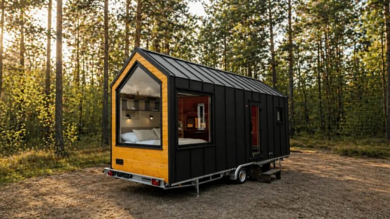Two-Bedroom Joy Tiny House Caters to Family Living in Chirpy Interior