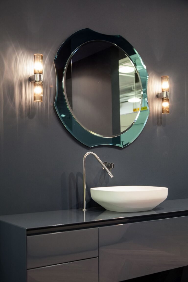 Not Your Standard Bathroom Fixtures: Wood Tubs, Sculptural Sinks and Mirrors Change the Look