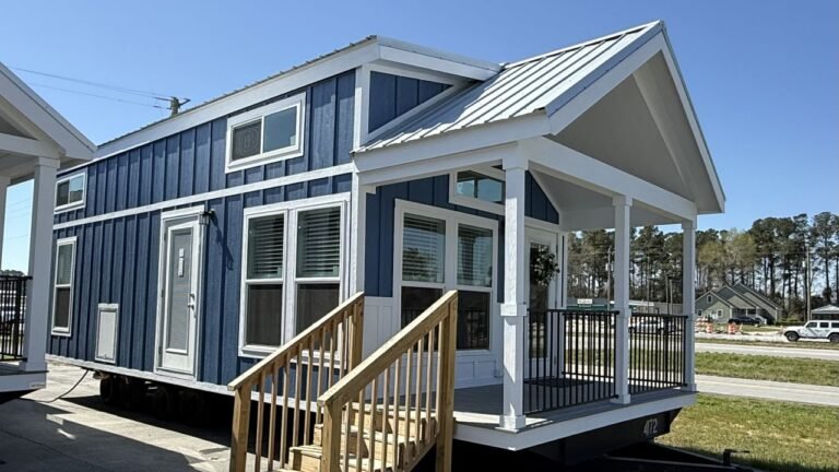 Extra Wide Ocracoke Tiny House Features Porch & Three Bedroom