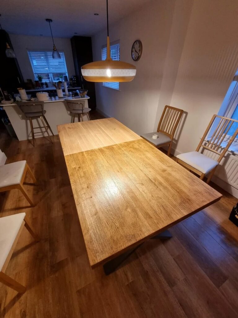 Instead of Painting This Oak Table, He Changed the Tone Without Hiding the Wood