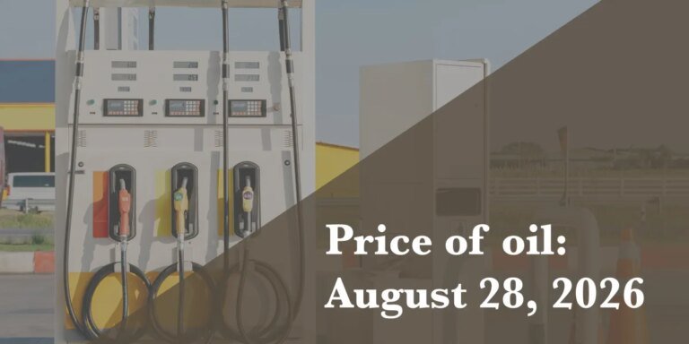 Current price of oil as of Aug. 28, 2026