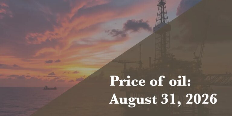 Current price of oil as of Aug. 31, 2026