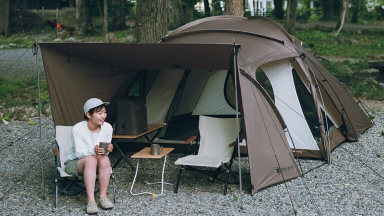 Snow Peak Amenity Dome 3 has Separate Rainfly With Triangular Mesh Panels