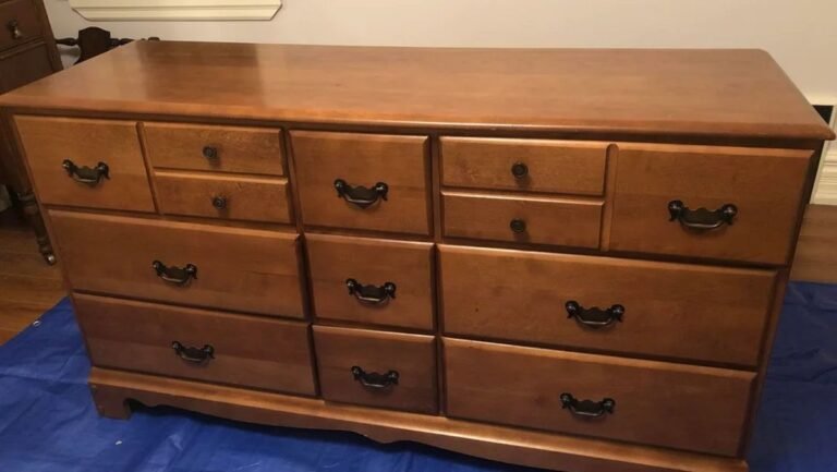 They Took an Old Wood Dresser From Brown to White With New Black Hardware
