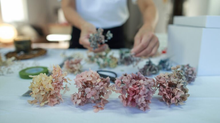 Transform Summer Hydrangeas Into Beautiful Fall Decor By Creating A Garland