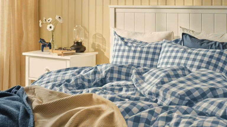 This Gingham Duvet Set From IKEA Is My Favorite Fall Bedroom Buy