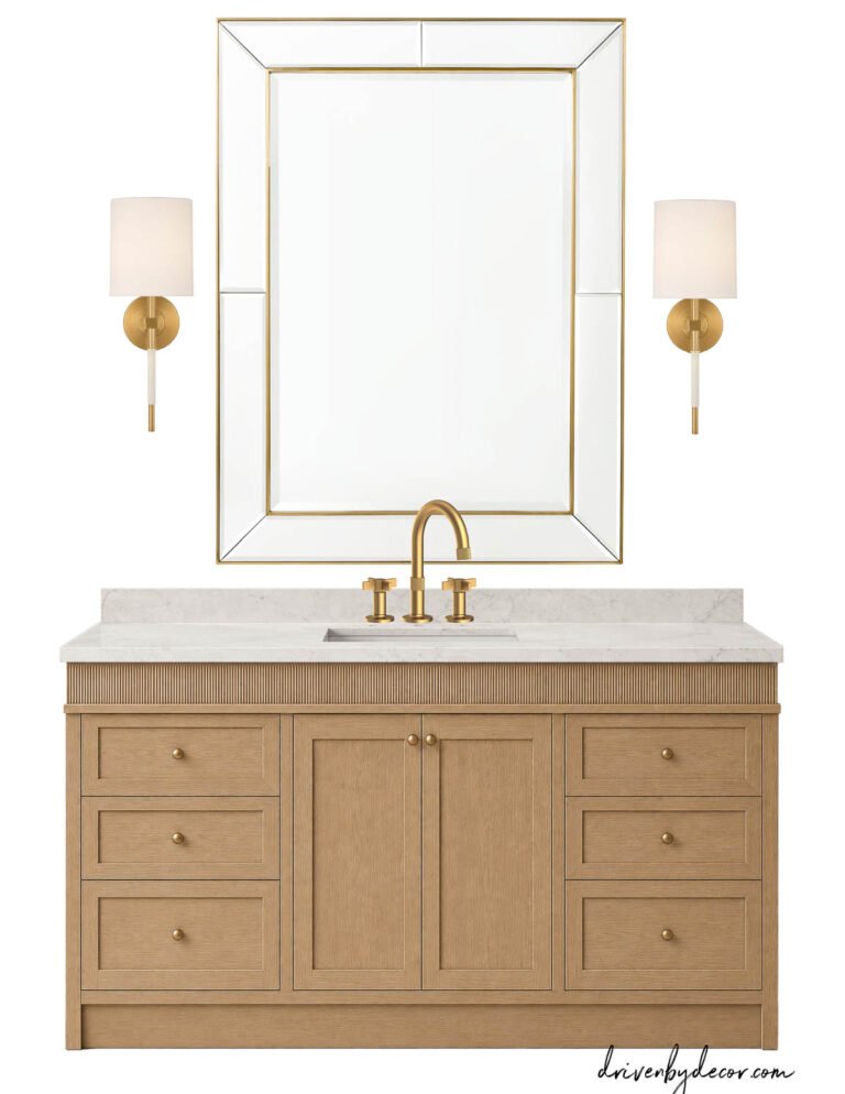 Bathroom Sconce Height Guide + The Sconces I Chose for Our New Home