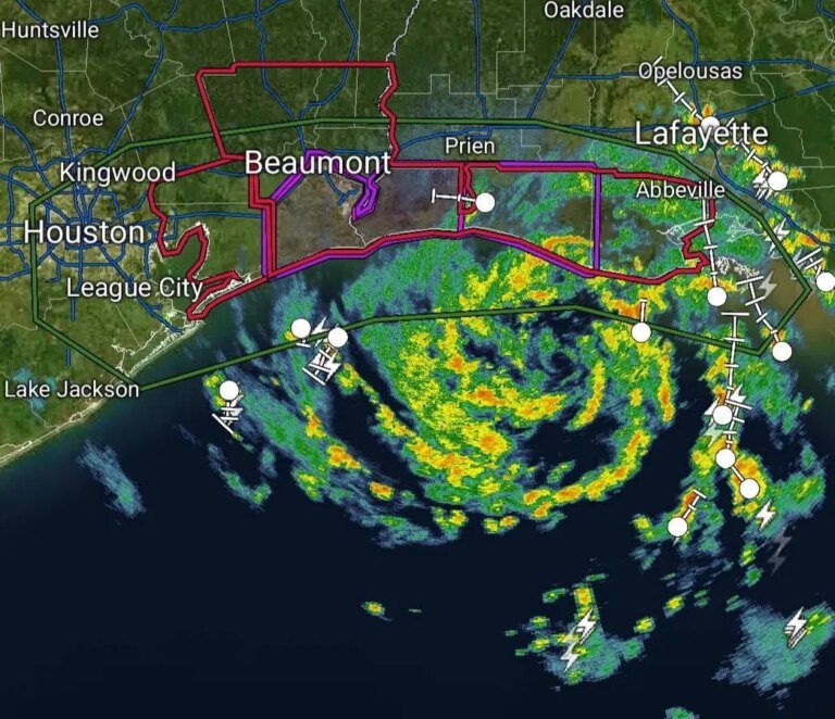 Strengthening Tropical Storm Edouard On The Verge Of U.S. Landfall