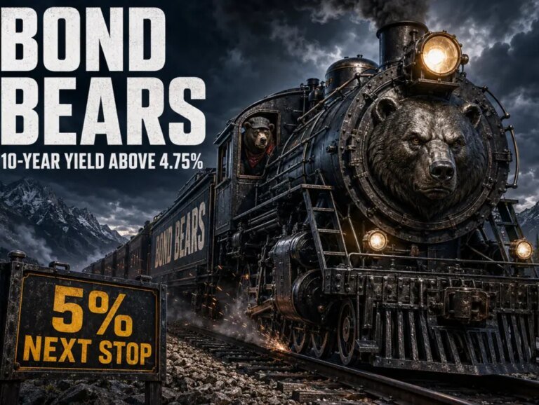 All aboard!. The Bond Bears take the 10 year yield above 4.75% and up to 4.80%
