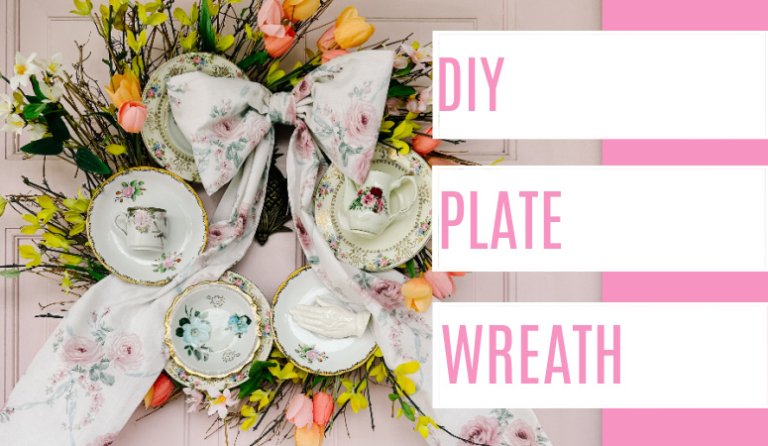 DIY Plate Wreath- No Damage