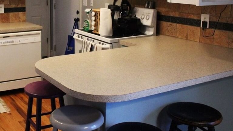Instead of Replacing Her Laminate Countertops, She Covered the Existing Surface
