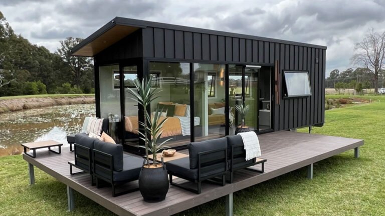 Jamison Tiny House has Expansive Glass Panels, Outdoor Lounge