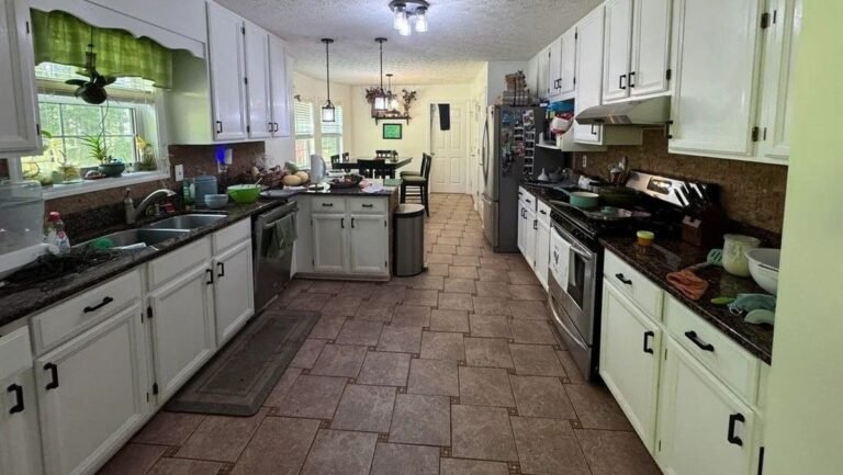 She Painted Her White Kitchen Cabinets Deep Green Instead of Replacing Them